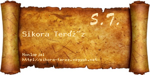 Sikora Teréz névjegykártya